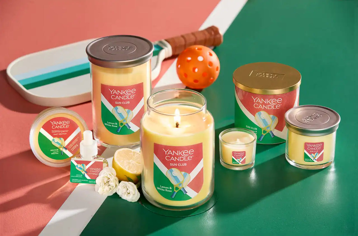 Sun Club - Lemon & White Rose 3-Wick Candle