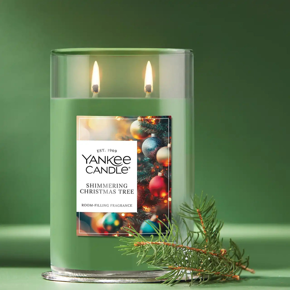 Shimmering Christmas Tree Large Tumbler Candle